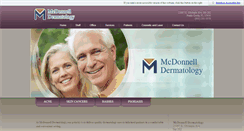 Desktop Screenshot of mcdonnelldermatology.com